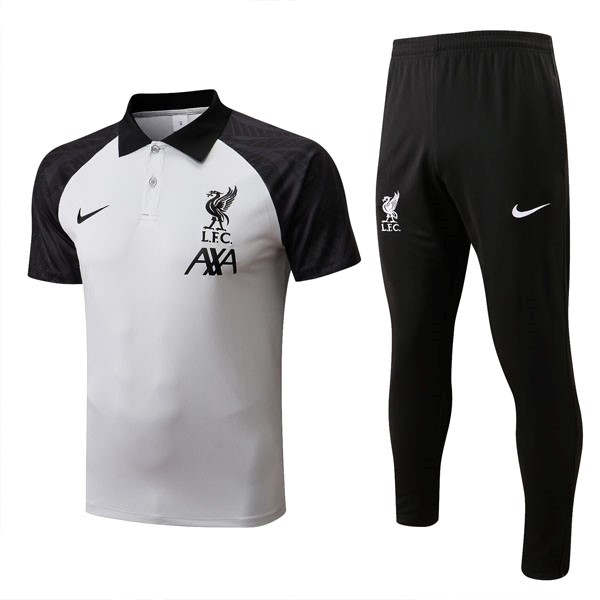 Polo Liverpool Conjunto Completo 2022-2023 Blanco